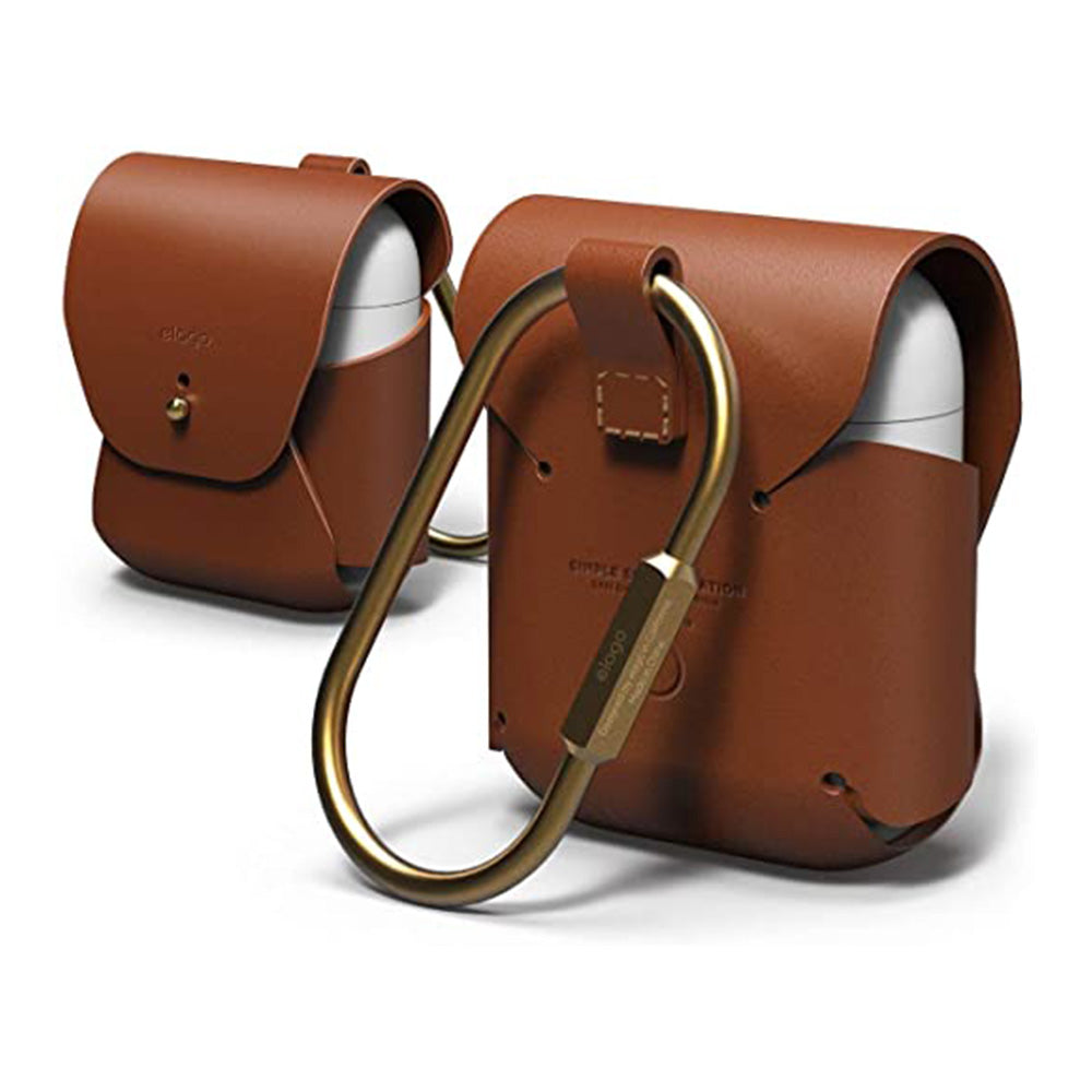 Elago Leather AirPods Case Designed for Apple AirPods 1 & 2 (Brown) (4792945672292) Elago Leather AirPods Case Designed for Apple AirPods 1 & 2 (Brown) (4792945672292)